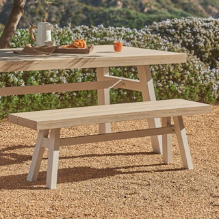 Sardis 56" Outdoor Bench - Driftwood Gray