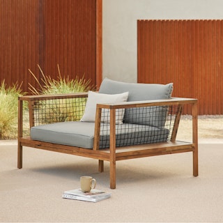 Callais 55" Outdoor Lounge Chair - Taupe Gray