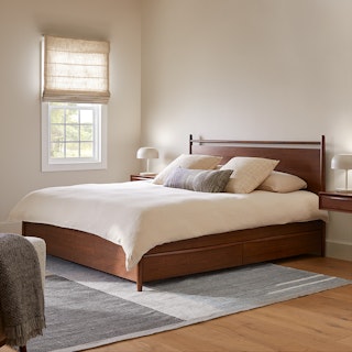 Lenia King Panel Storage Bed - Walnut