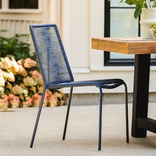 Zina Outdoor Stackable Dining Chair - Indigo Blue